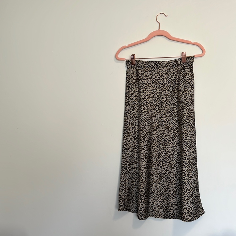 J crew animal print skirt
